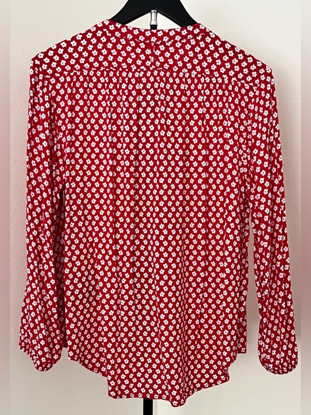 ❤️ Tommy Hilfiger Red Daisy Print Blouse | Classic Preppy Chic | Large - Picture 7 of 12